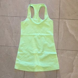 Lululemon Cool Racerback II — Neon lime, like new